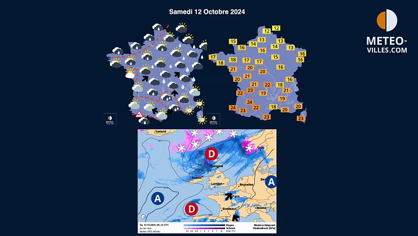 prévisions météo villes du samedi 12 octobre 2024 (circuit montlhery 12 octobre 2024)
