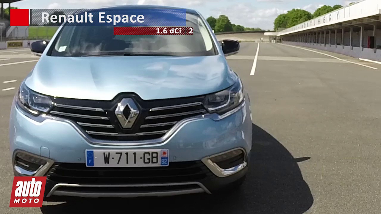 Vimeo Renault Espace 5 1.6 dCi : 0 &agrave; 100 km/h sur le circuit de Montlh&eacute;ry - AutoMoto 2015
