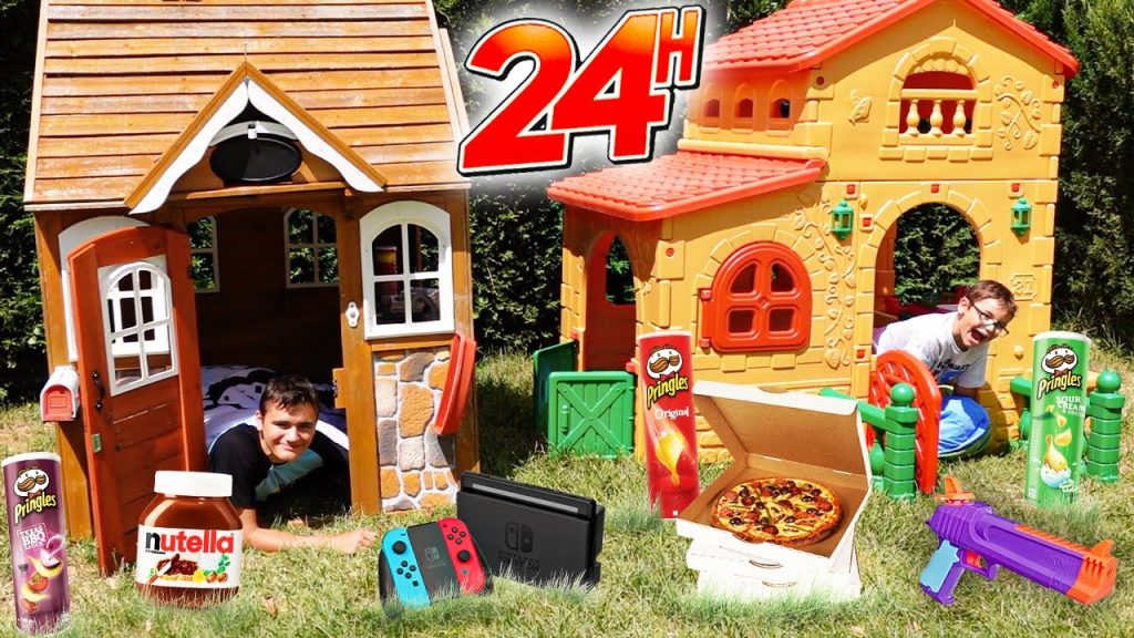 Youtube (Livre voitures anciennes): 24H DANS UNE MAISON DE JARDIN !