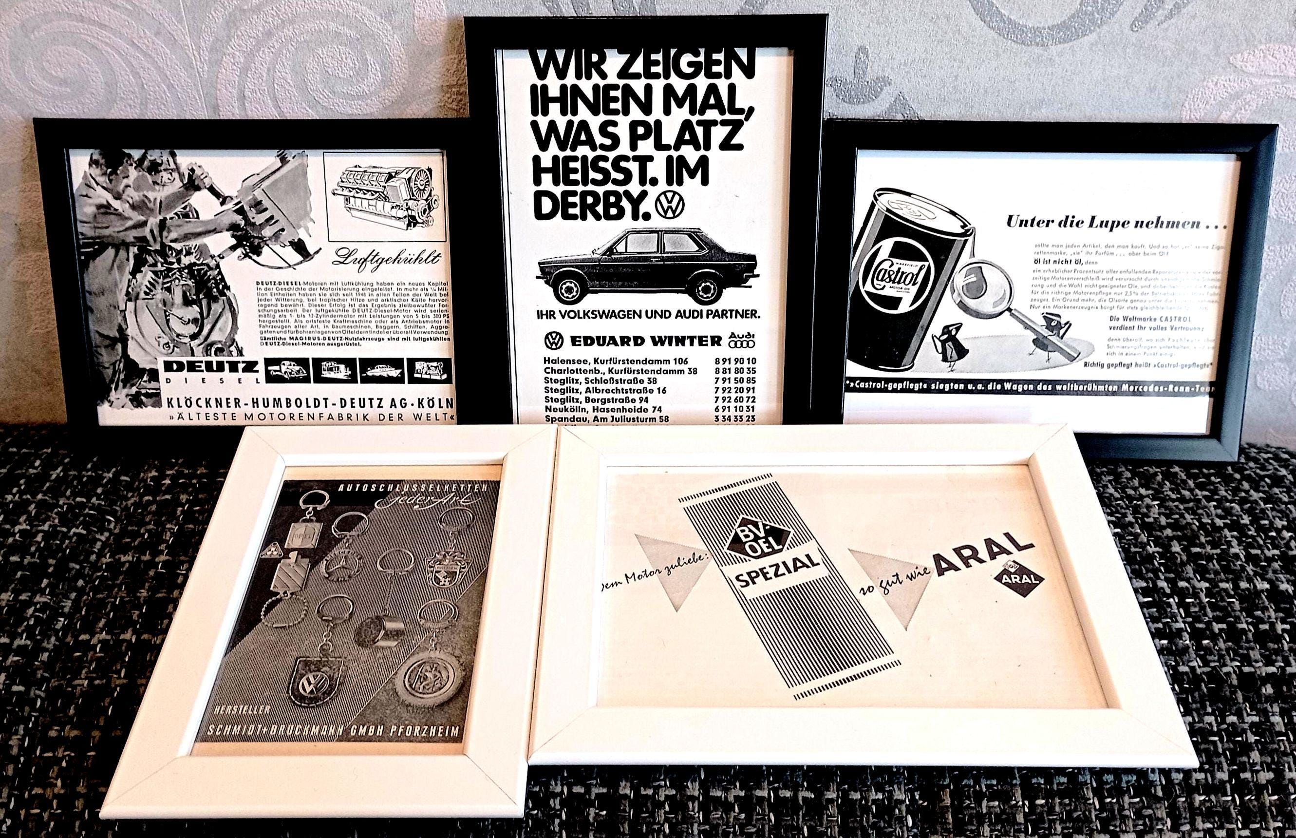 Pinterest Tableau mural VW Derby, Deutz Diesel, Aral, Castrol, vintage, rétro, Din A5, publicité, voitures anciennes, classiques divers motifs