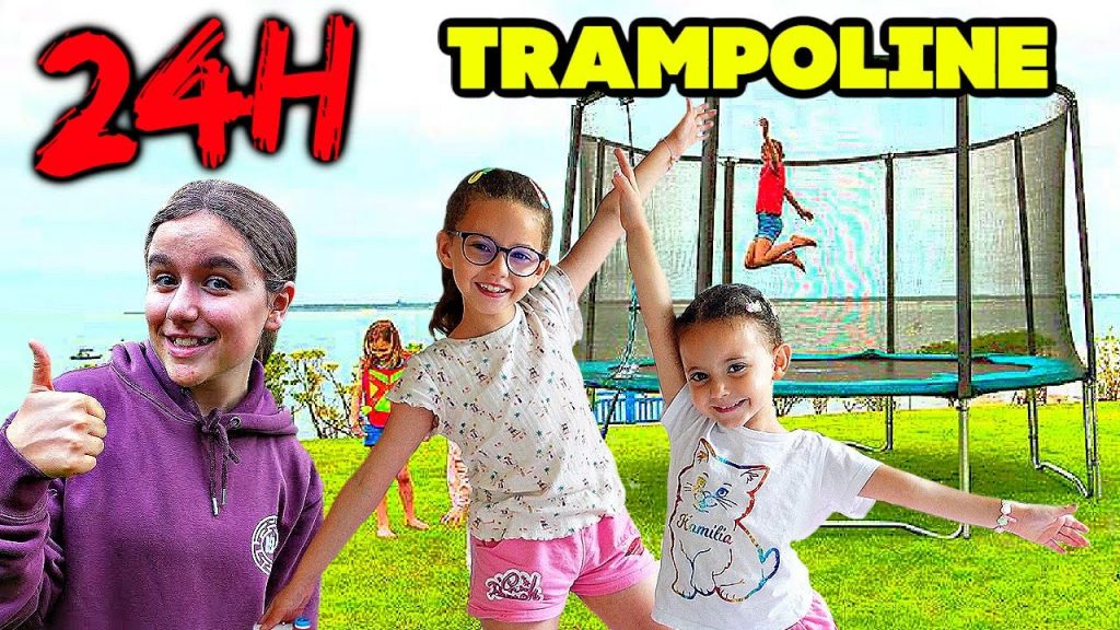 24H dans UN TRAMPOLINE – FOLIE – PLEUR – PRANK  – MUSIQUE feat PINK LILY (Beau livre Voitures anciennes)