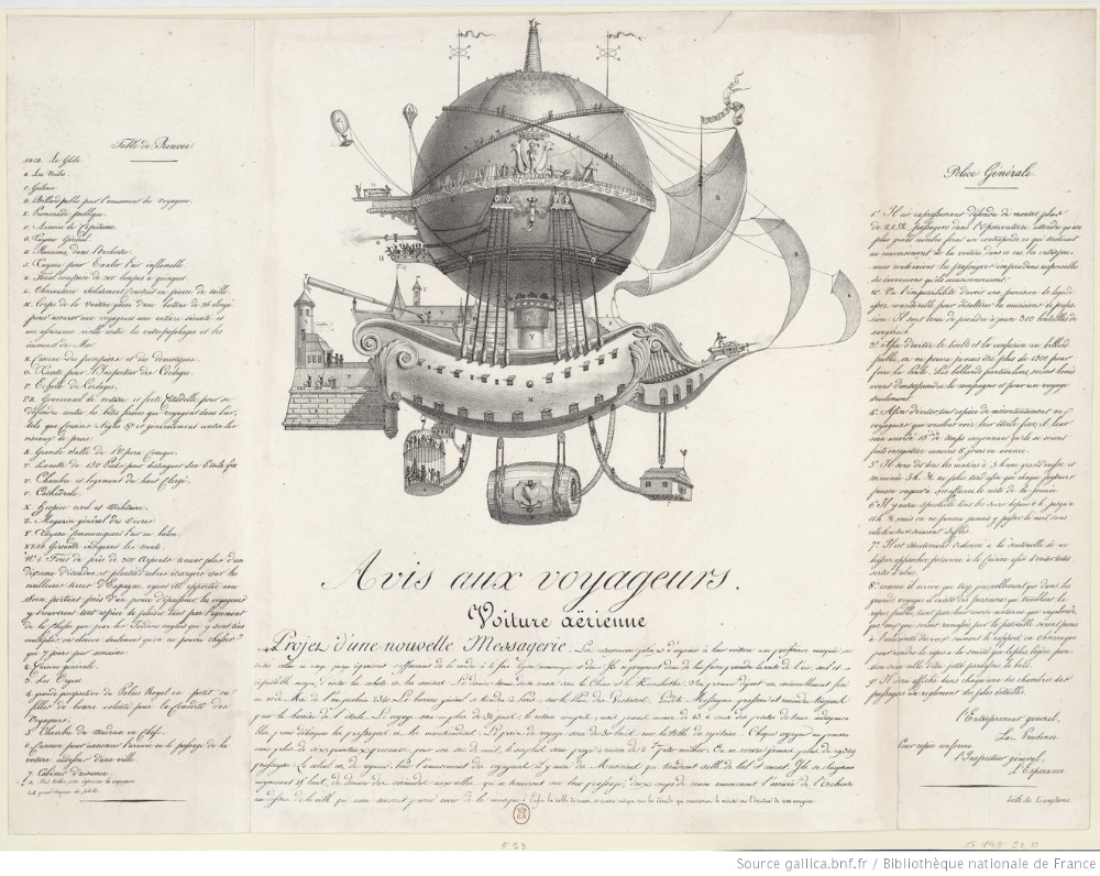Pinterest Avis aux voyageurs - Voiture a&euml;rienne - Projet d'une nouvelle Messagerie ... : [estampe] / Lith. de Langlum&eacute;