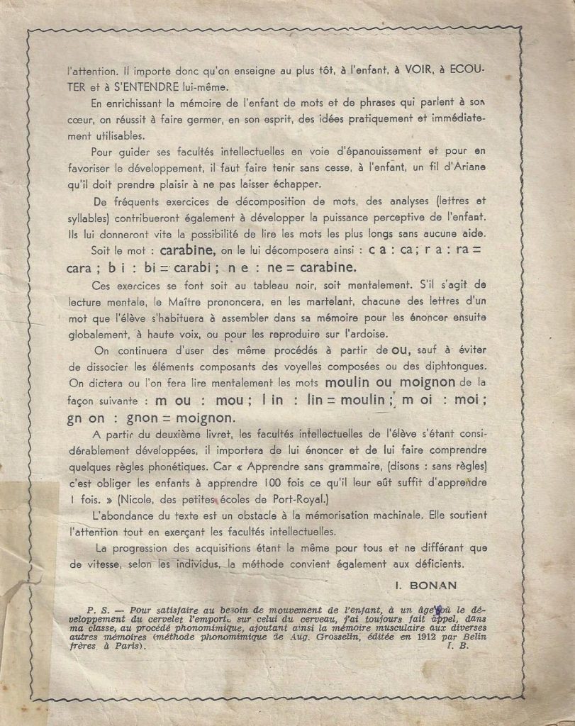 Inès Bonan, Méthode de lecture Notre livre 1933-1947 : grandes images (Pinterest)