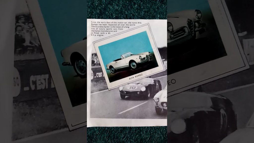 Youtube (Livre voitures anciennes): Tiger modern sports cars of the world 1961 sticker book complete