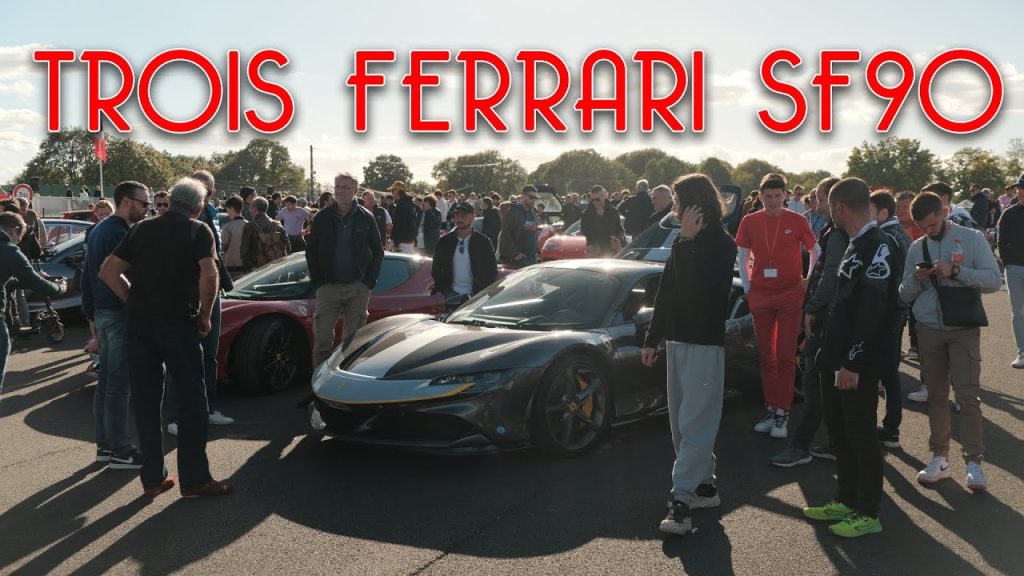 Youtube: TROIS FERRARI SF90 à l’Italian Meeting 2022 de Montlhéry !!(circuit montlhery 12 octobre)