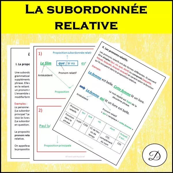 Pinterest Subordonnée relative: Explications et exercices