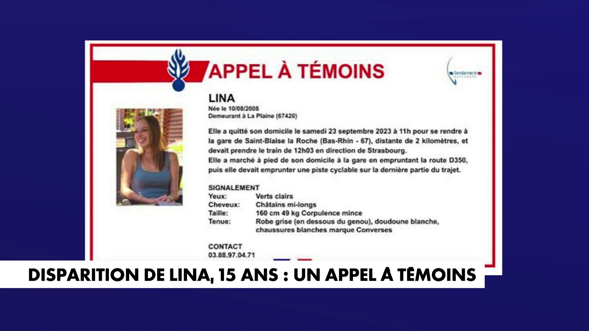 Vimeo Disparition inquiétante de Lina 15 ans dans le Bas-Rhin : ce que l’on sait
