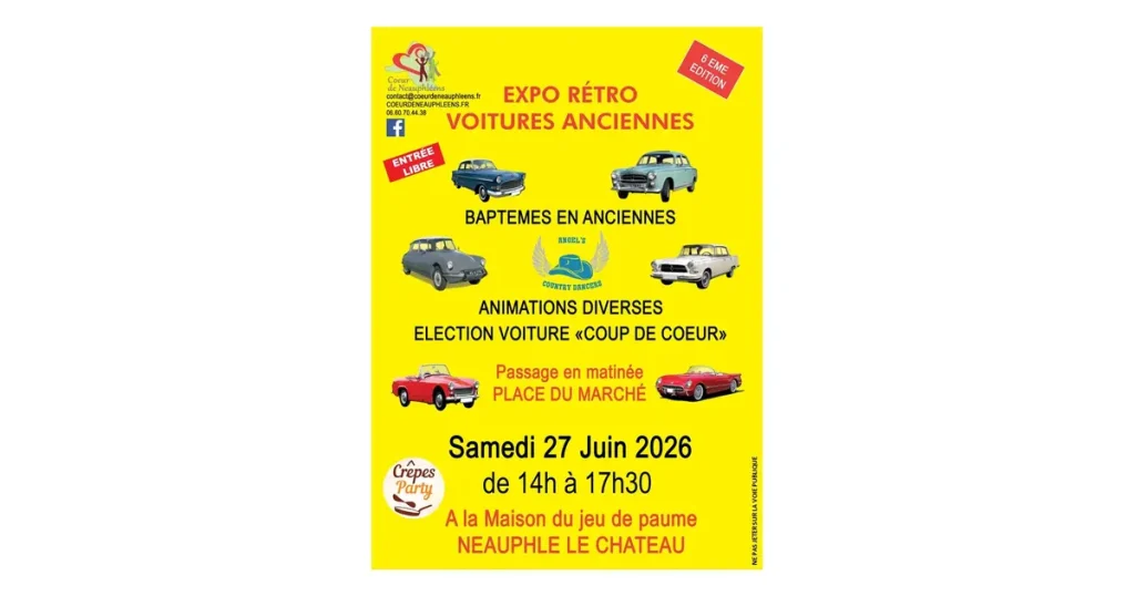 Exposition des voitures anciennes , Exposition à Neauphle-le-Château : dates, horaires, tarifs