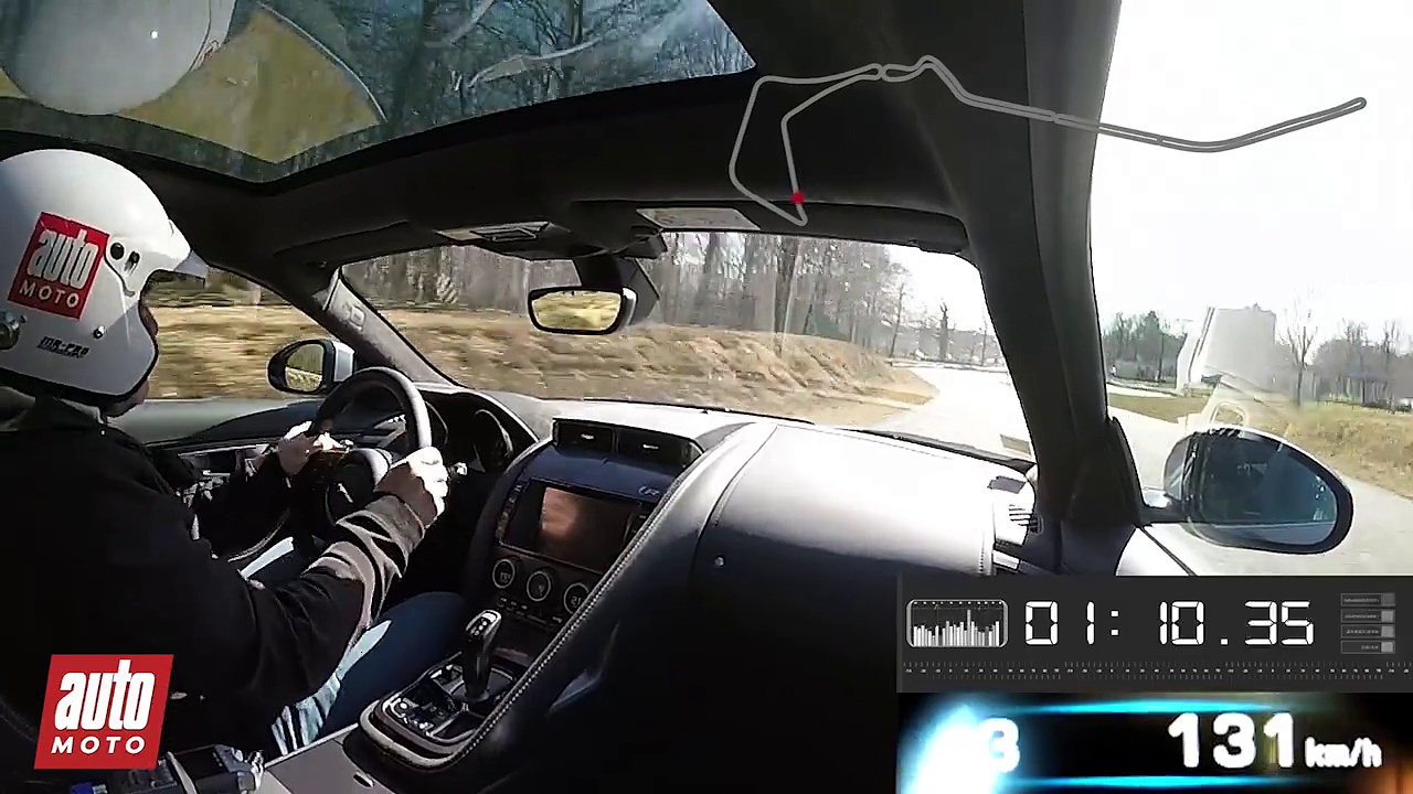 Vimeo 2015 Jaguar F-Type R à Montlhéry : tour chronométré avec l’essayeur d’AutoMoto