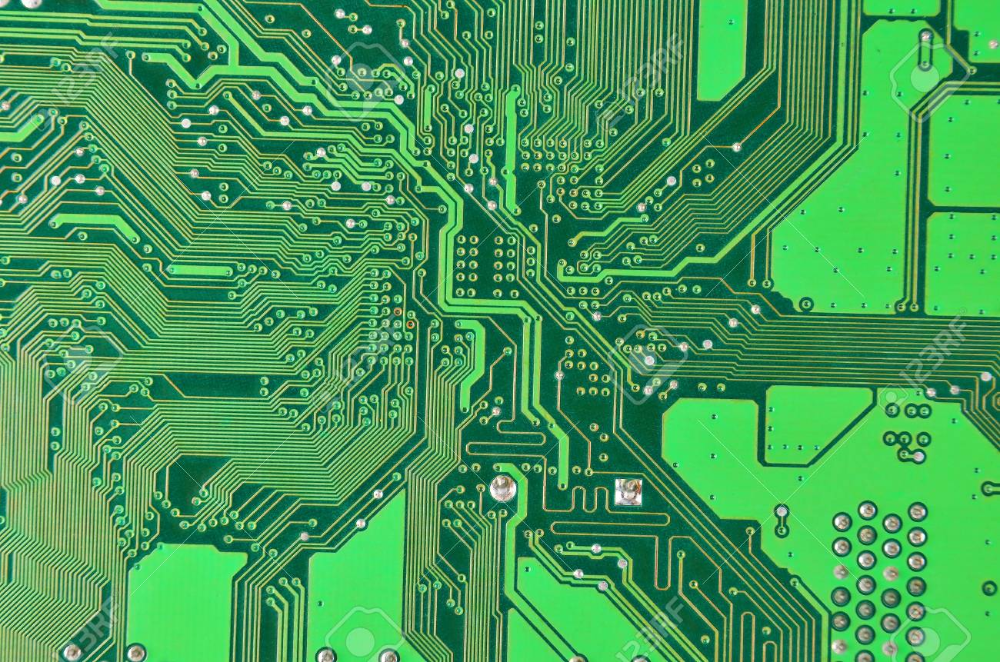 Pinterest Gros plan d'un circuit informatique verte carte de circuit imprimé