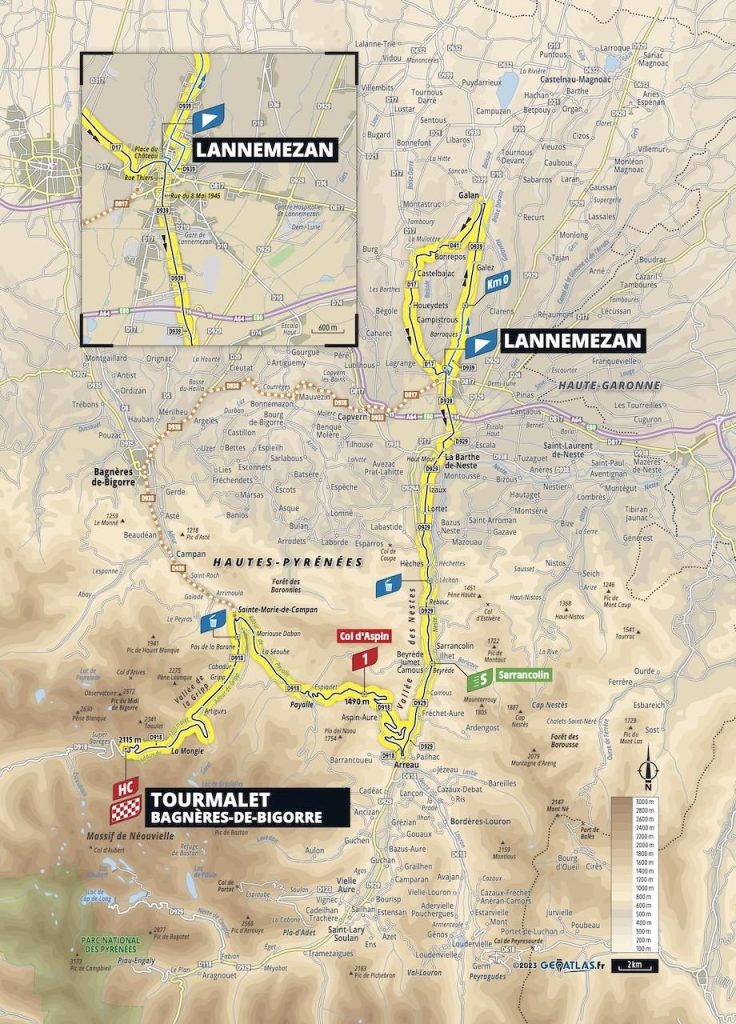 Tour de France Femmes avec Zwift 2023 étape 7, Lannemezan => Tourmalet Bagnères-de-Bigorre (Pinterest)
