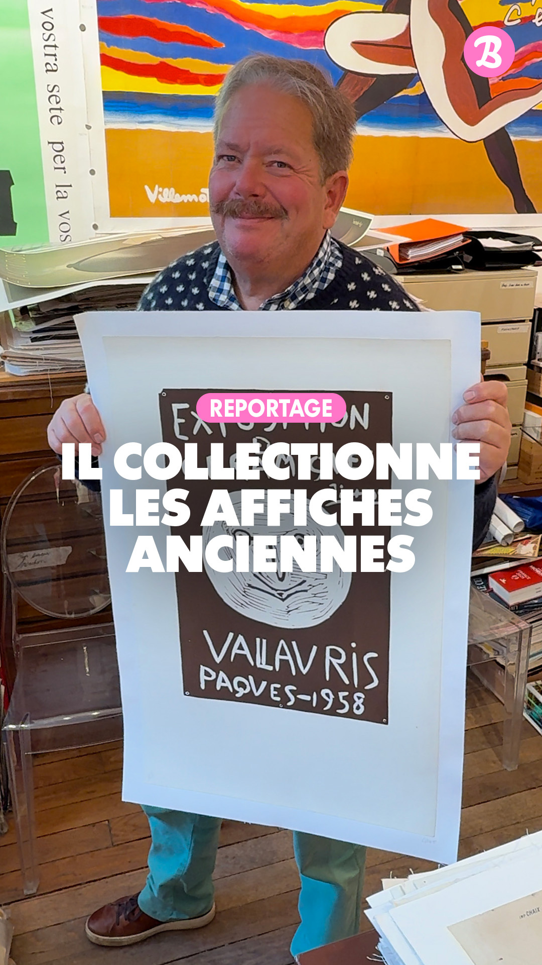 Vimeo Reportage : Il collectionne les affiches anciennes