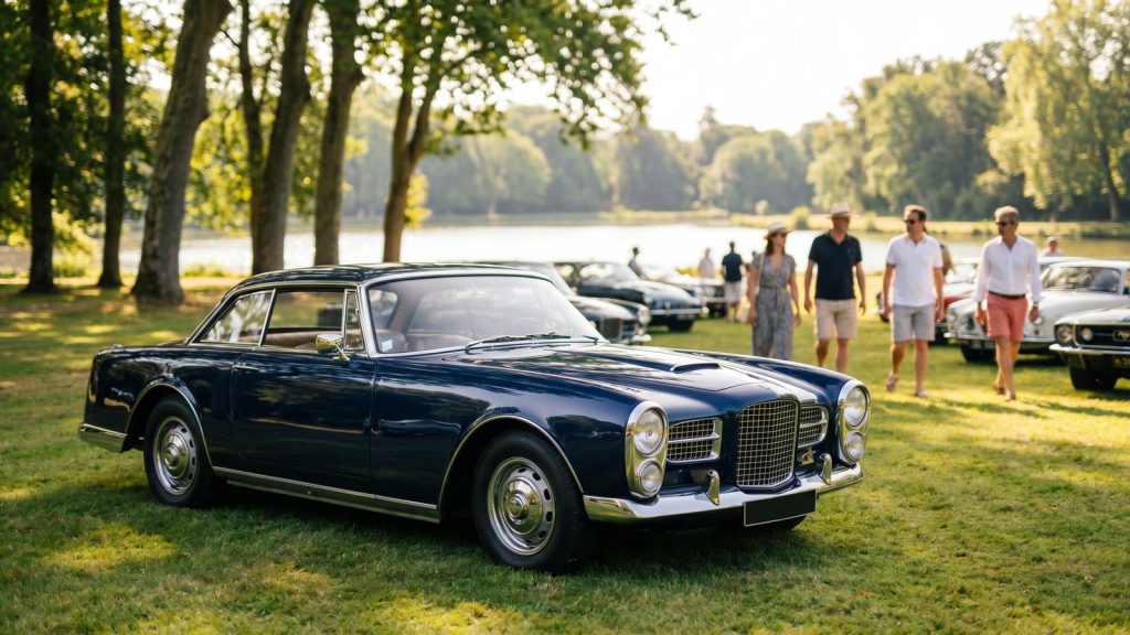 voitures anciennes dans un parc classé (Vu dans la presse.)