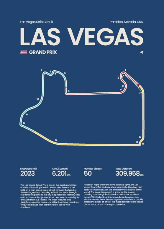 Pinterest Las Vegas Grand Prix | Las Vegas Strip Circuit | F1 Poster