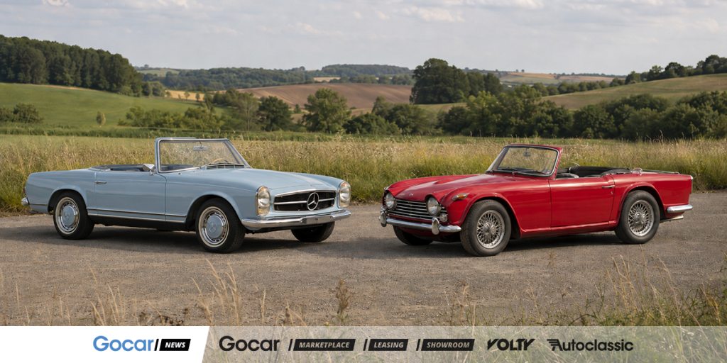 Info: Triumph TR5 vs Mercedes 250 SL : une recette simil…