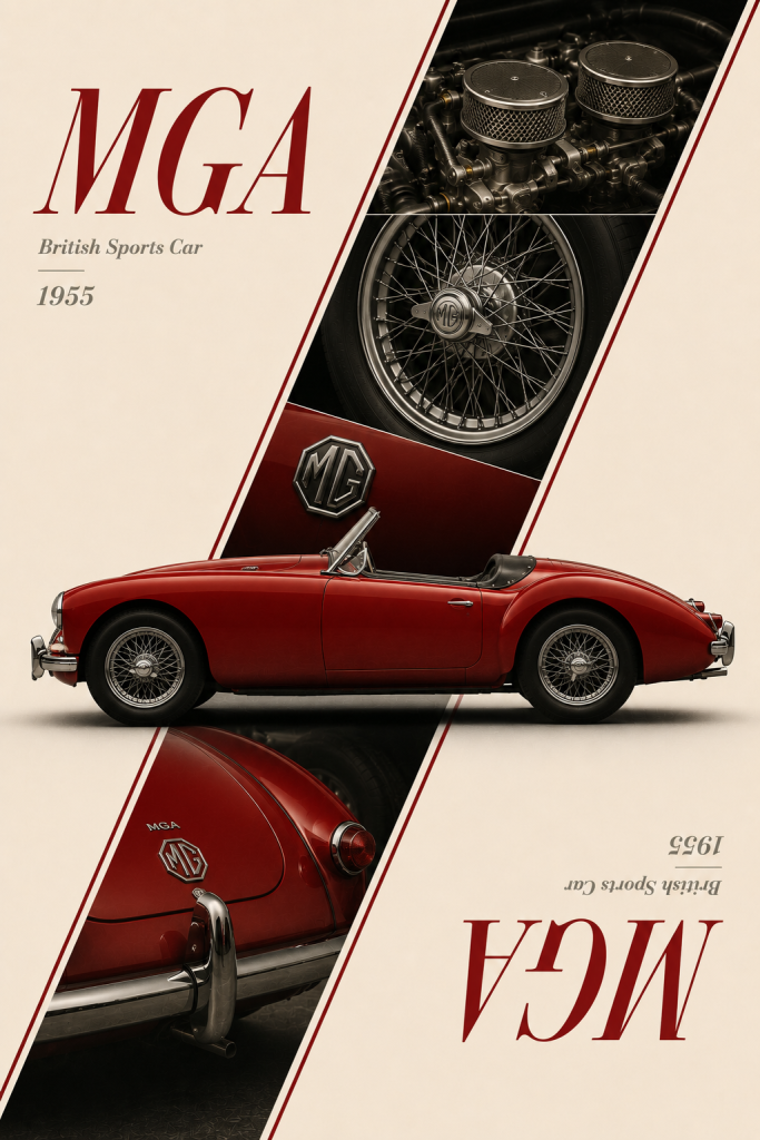 Pinterest: MGA — 1955(beau livre voitures anciennes)