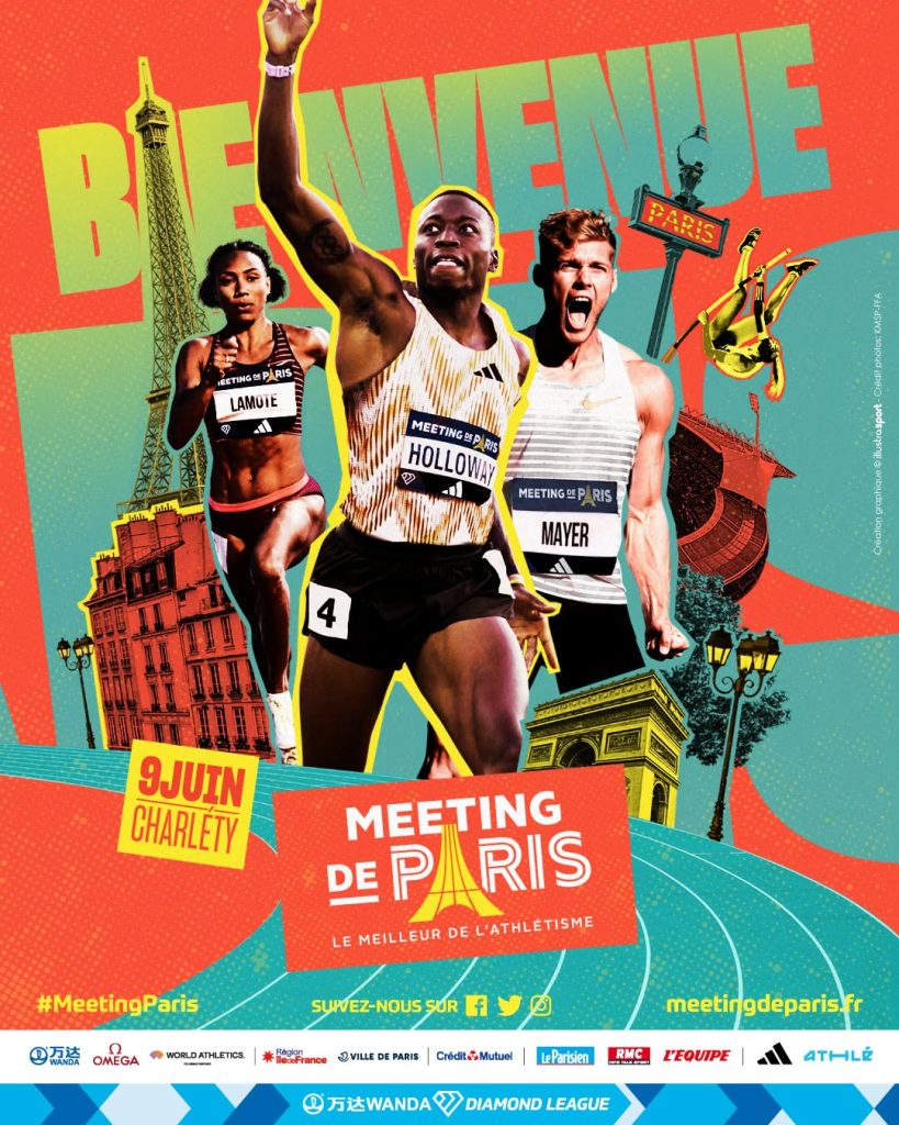 Sur Pinterest: Grant Holloway, Kevin Mayer and Rénelle Lamote at Meeting de Paris(circuit montlhery 12 octobre 2024)