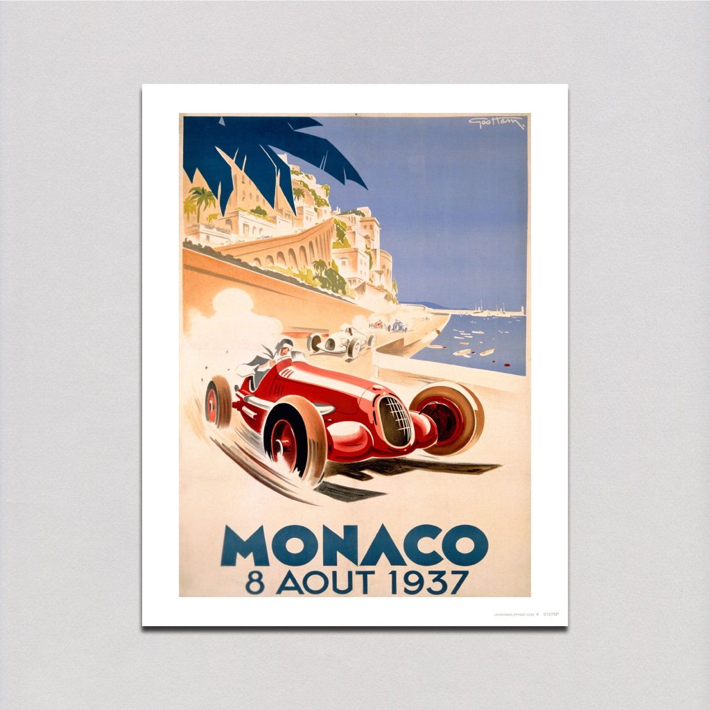 Monaco Grand Prix 1937 – Travel Art Print (Pinterest)