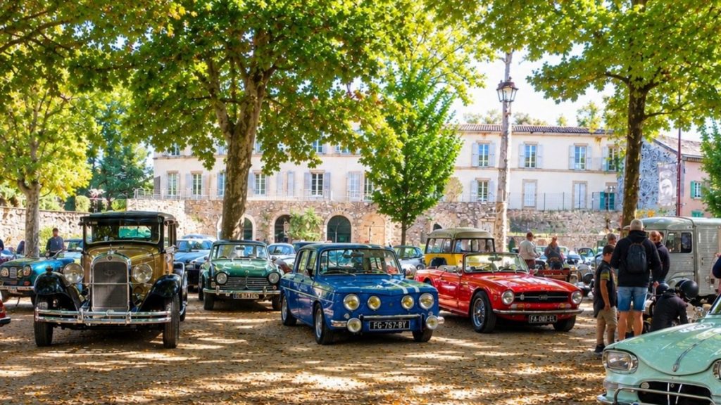 Monesti&eacute;s. Les voitures anciennes ont anim&eacute; le village