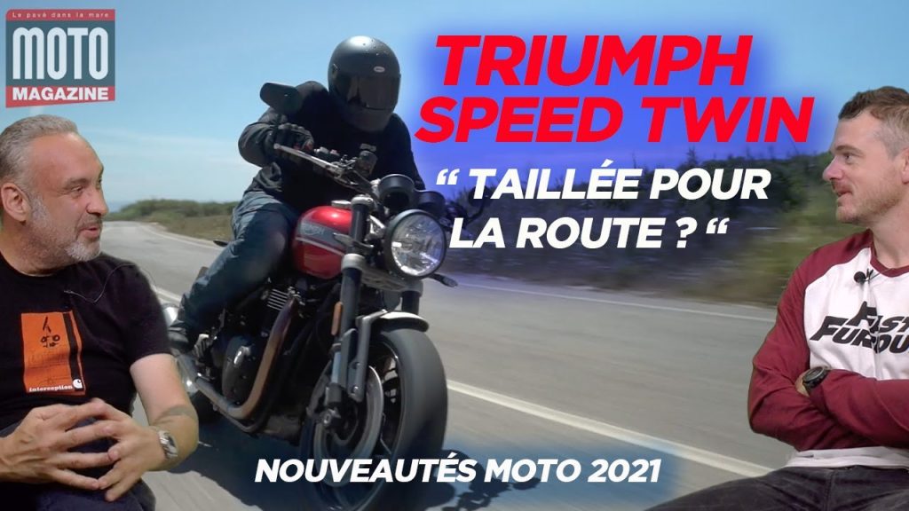 Triumph Speed Twin, en suspension ! Essai Moto Magazine (circuit montlhery moto)